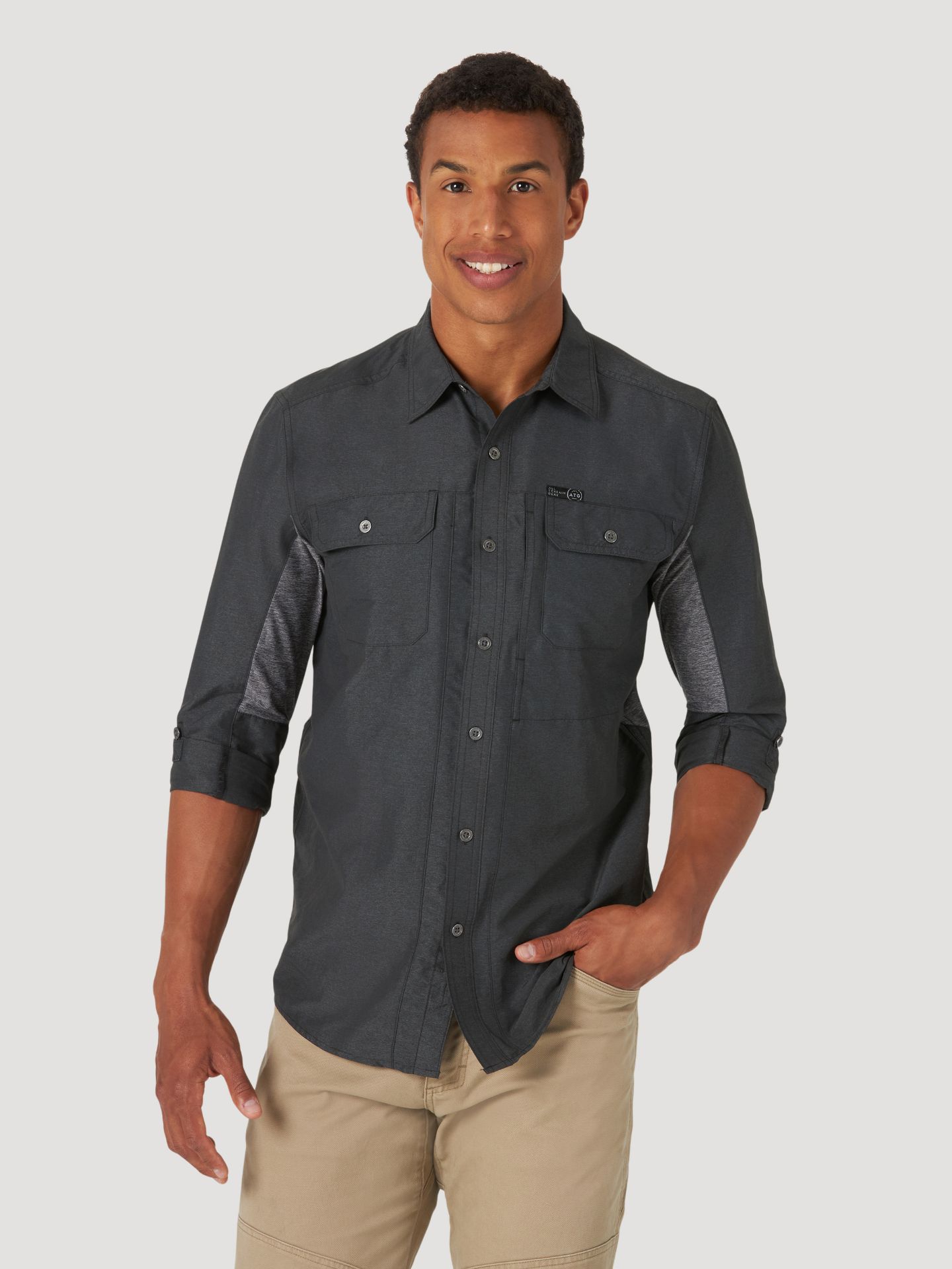 Picture of Wrangler NSB89 ATG - X - Mix Material Long Sleeve Shirt