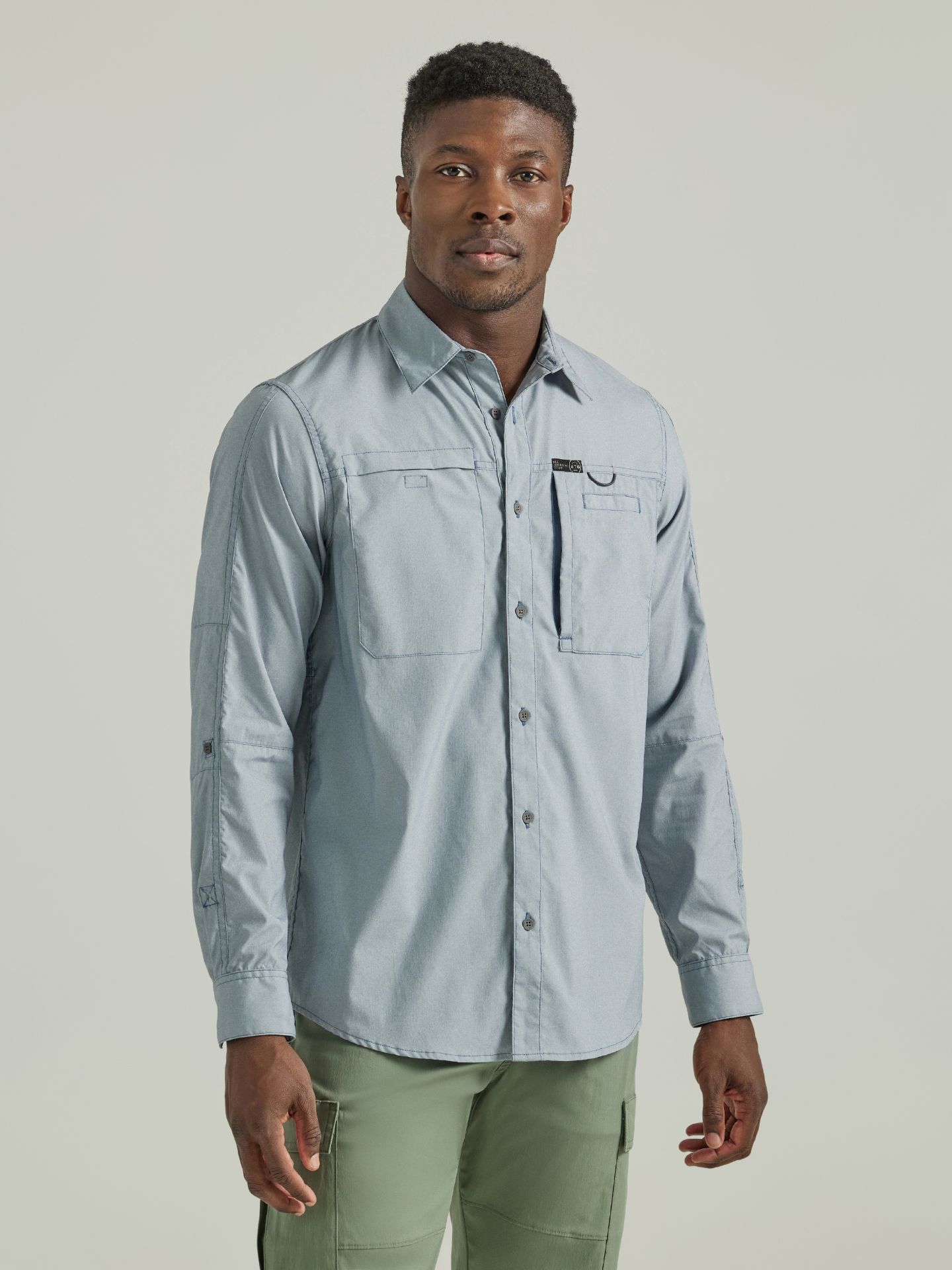 Picture of Wrangler 112315659 ATG -x- Hike To Fish Long Sleeve Shirt