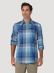 Picture of Wrangler 112323615 ATG -x- Western Utility Plaid Long Sleeve Shirt