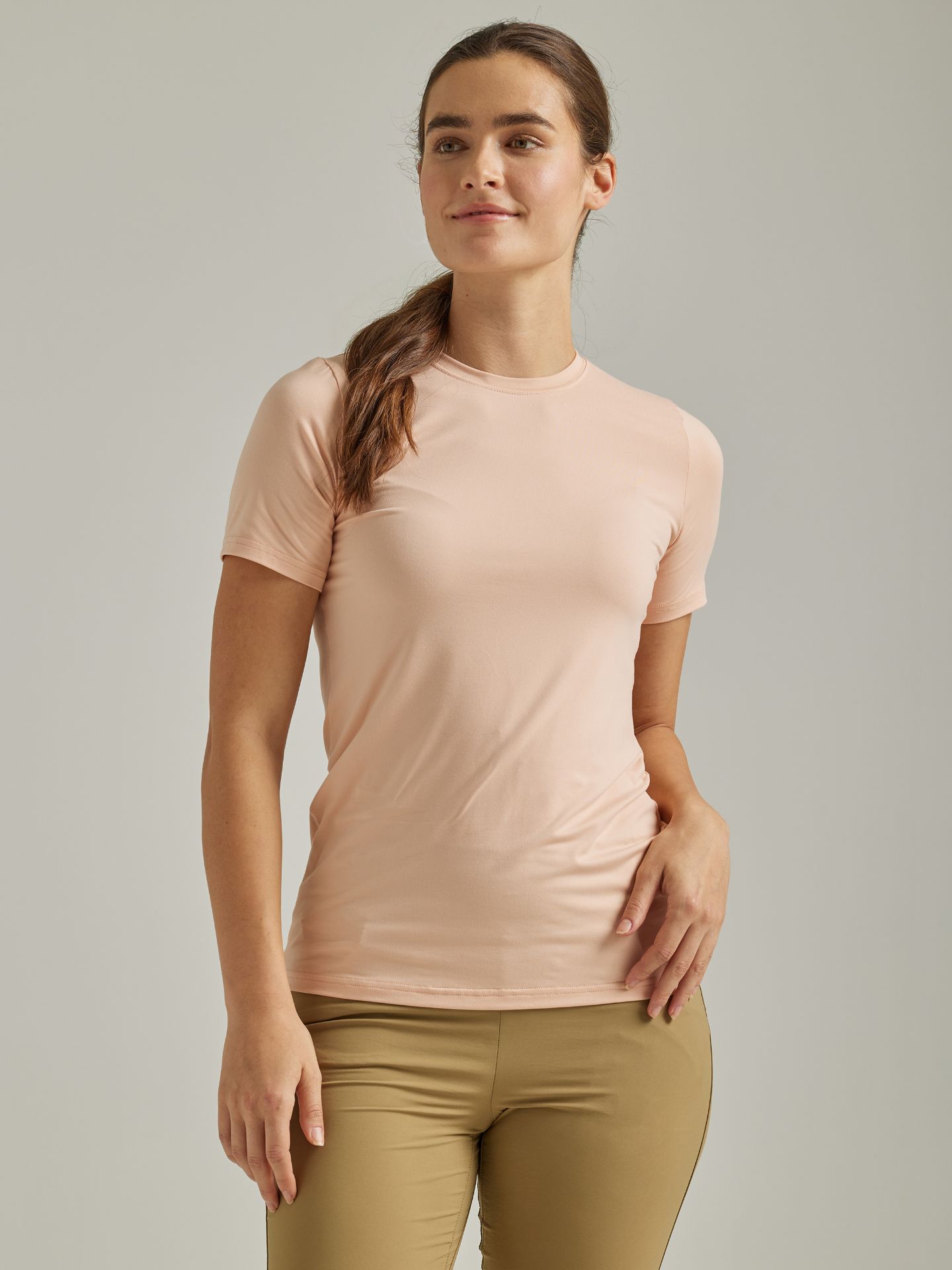 Picture of Wrangler 112331344 ATG -x- Womens Short Sleeve Crewneck Tee