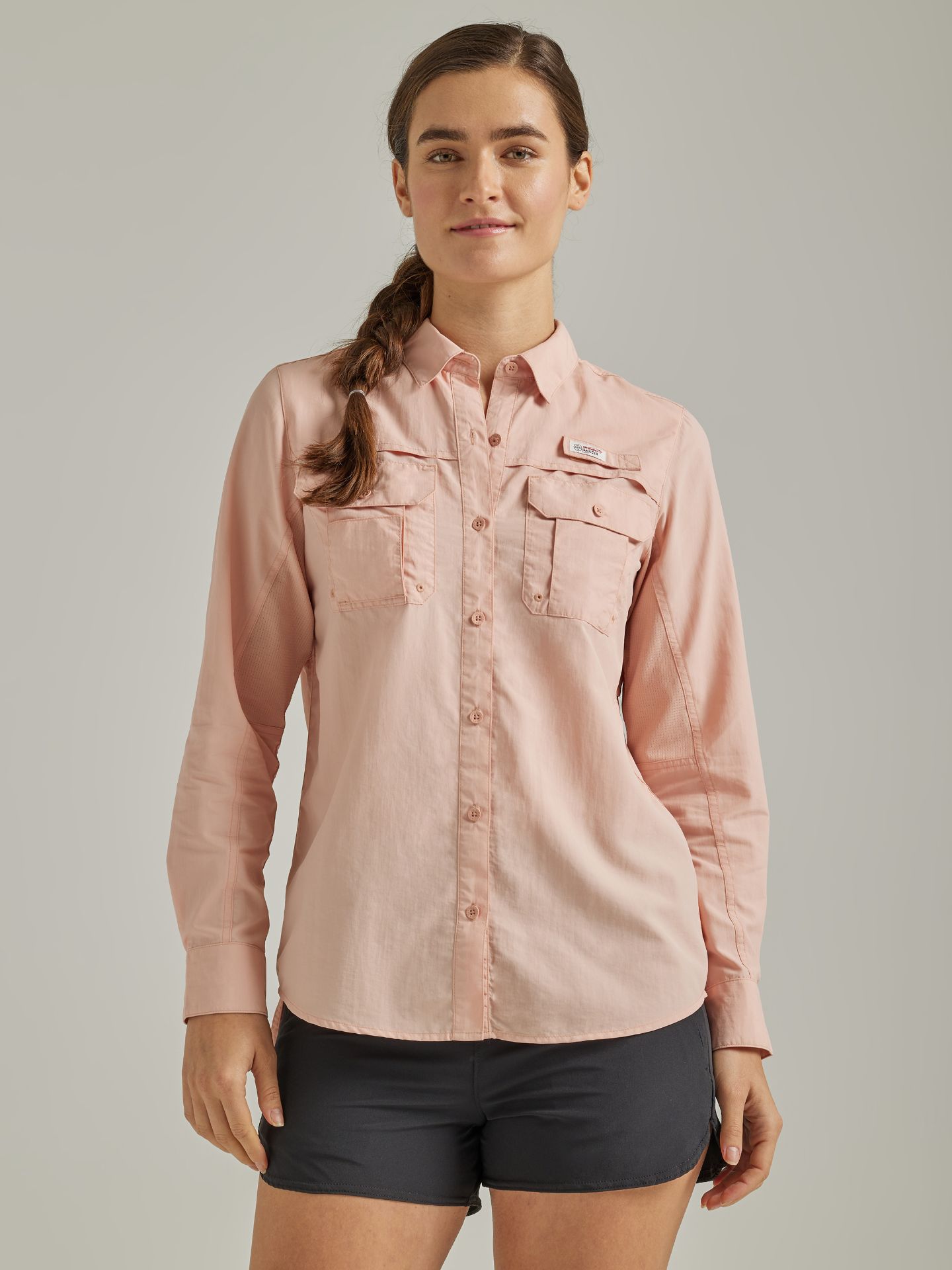 Picture of Wrangler 112331505 ATG -x- Womens Long Sleeve Angler Shirt