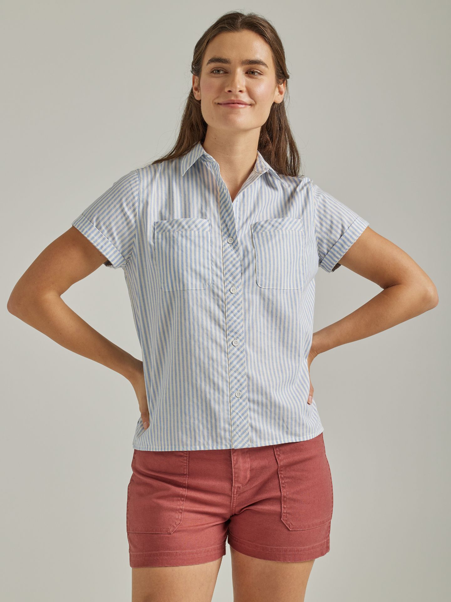 Picture of Wrangler 112333853 ATG -x- Womens Short Sleeve Breeze Shirt