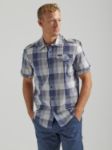 Picture of Wrangler 112333854 ATG -x- Asymmetric Zip Pocket Shirt - Plaid