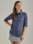 Picture of Wrangler 112333894 ATG -x- Womens Mixed Material Shirt