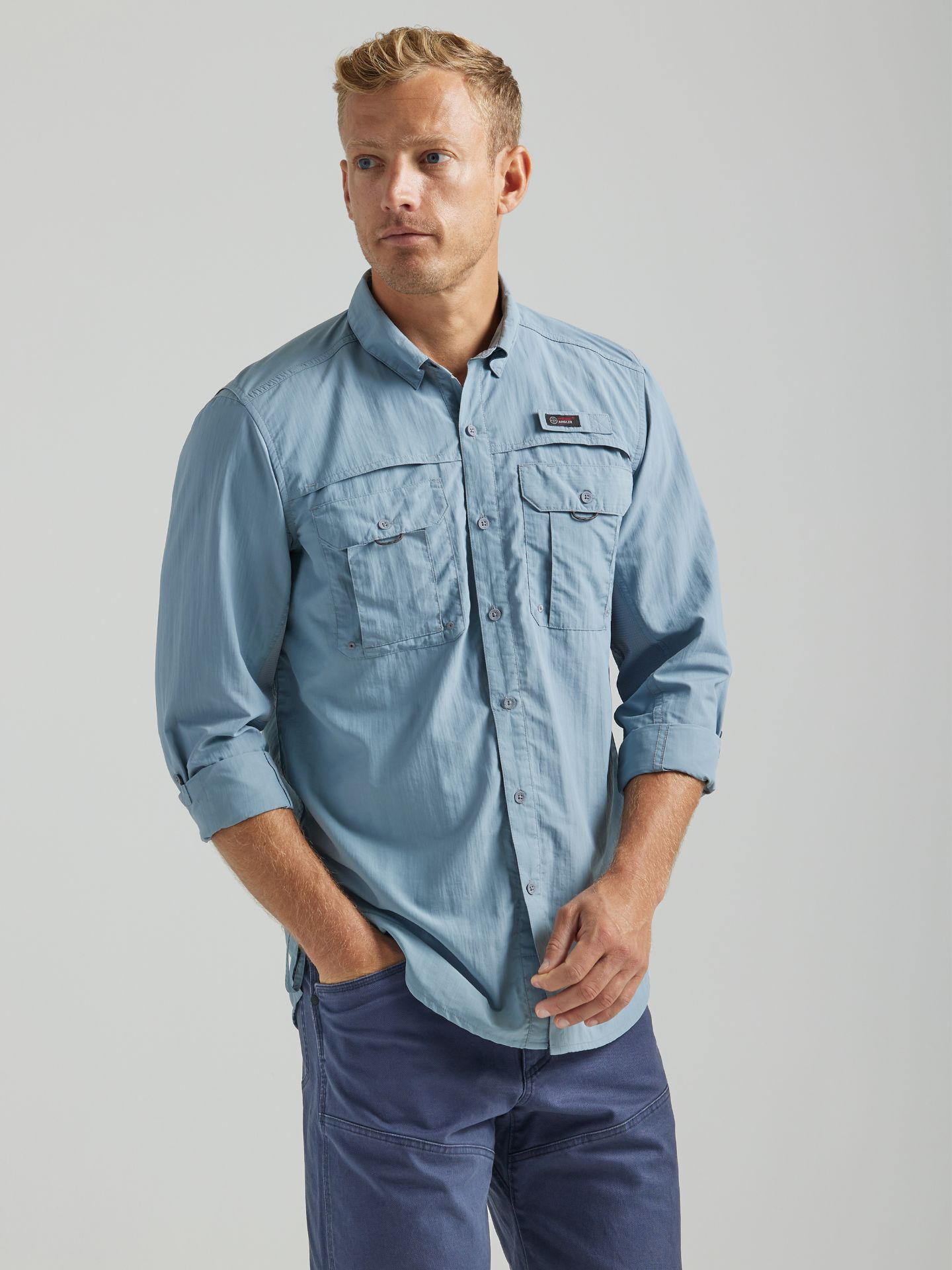 Picture of Wrangler 112333906 ATG -x- Long Sleeve Angler Shirt