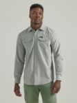 Picture of Wrangler 112338164 ATG -x- Long Sleeve Utility Shirt - Solids