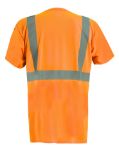 Picture of Occunomix LUX-SSETPBK SHORT SLEEVE BLACK BOTTOM WICKING BIRDSEYE T-SHIRT w/POCKET