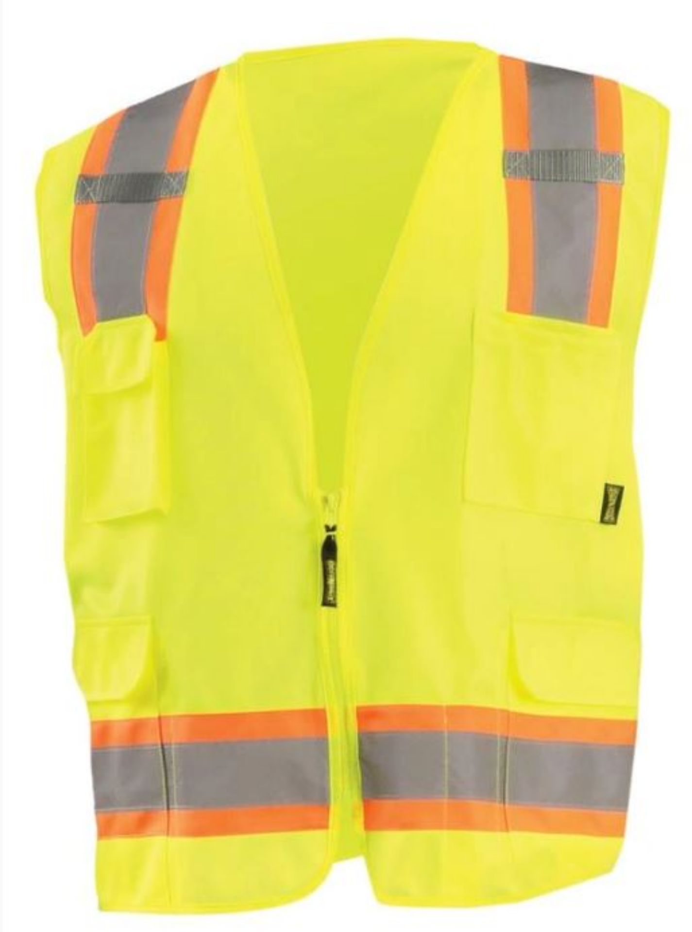 Picture of Occunomix ECO-ATRNSM MESH TWO-TONE SURVEYOR VEST w/ZIPPER