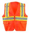 Picture of Occunomix ECO-ATRNSMX MESH TWO-TONE SURVEYOR X-BACK VEST w/ZIPPER