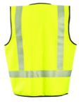 Picture of Occunomix FR-VM2142 FLAME RESISTANT BLACK BOTTOM OCX™ PATENTED SEGMENTED SINGLE STRIPE MESH VEST *