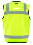 Picture of Occunomix LUX-HDSBK SOLID/MESH HEAVY DUTY BLACK BOTTOM SURVEYOR VEST w/ZIPPER