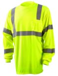Picture of Occunomix LUX-LSETP3B LONG SLEEVE WICKING BIRDSEYE T-SHIRT w/POCKET