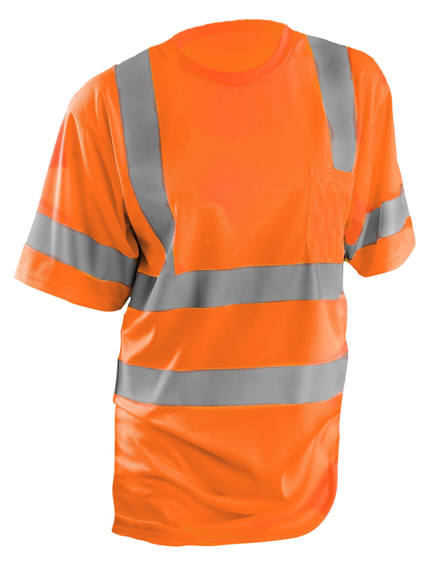 Picture of Occunomix LUX-SSETP3B SHORT SLEEVE DUAL STRIPE WICKING BIRDSEYE T-SHIRT w/POCKET