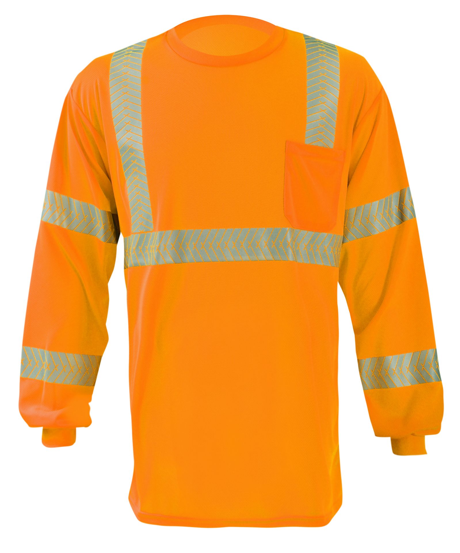 Picture of Occunomix LUX-TLSP3B LONG SLEEVE OCX™ PATENTED SEGMENTED TAPE T-SHIRT w-POCKET