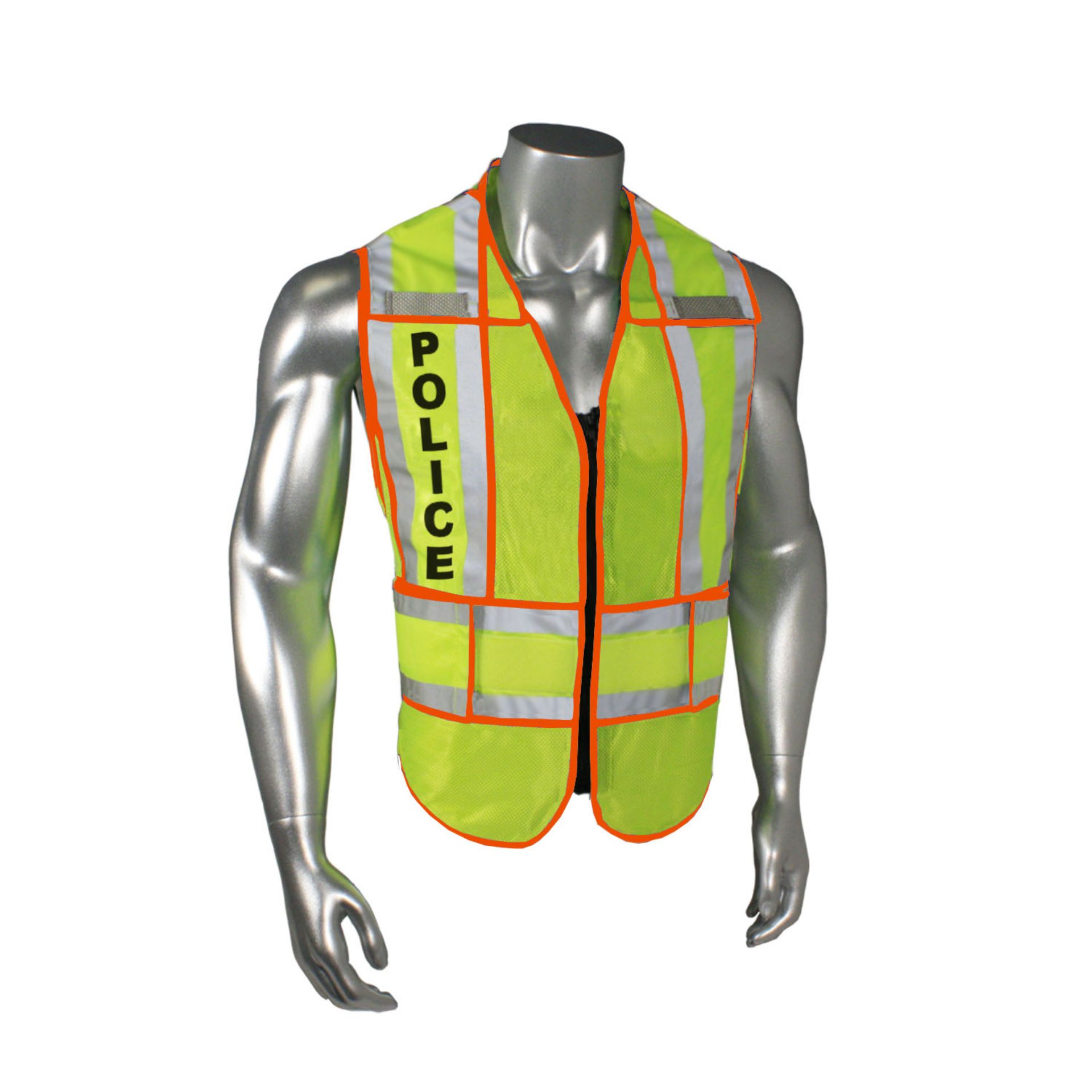 Picture of Radwear USA LHV-207-OSPT Class 2 Breakaway Vest Police