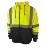 Picture of Radians SJ01B-3 Class 3 Color Blocked Hooded Zippered Sweatshirt
