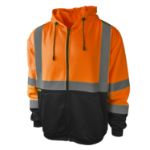 Picture of Radians SJ01B-3 Class 3 Color Blocked Hooded Zippered Sweatshirt