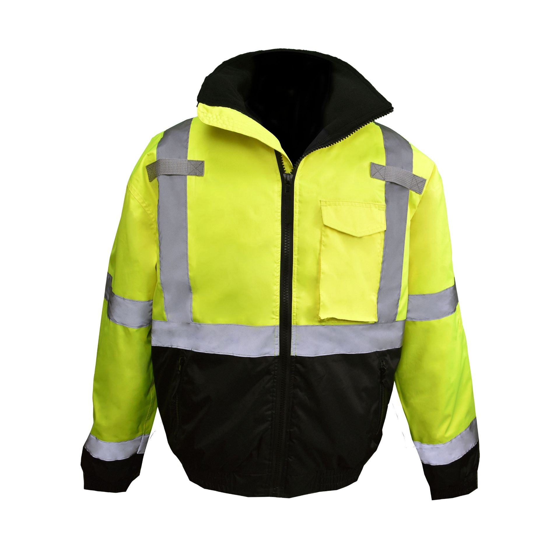 Picture of Radians SJ11QB Class3 High Visibility Weatherproof Bomber Jacket with Quilted Built-in Liner