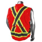 Picture of Radians SV030X-1 Heavy Duty 10-Pocket Cruiser Vest with Back Pouch X-Back