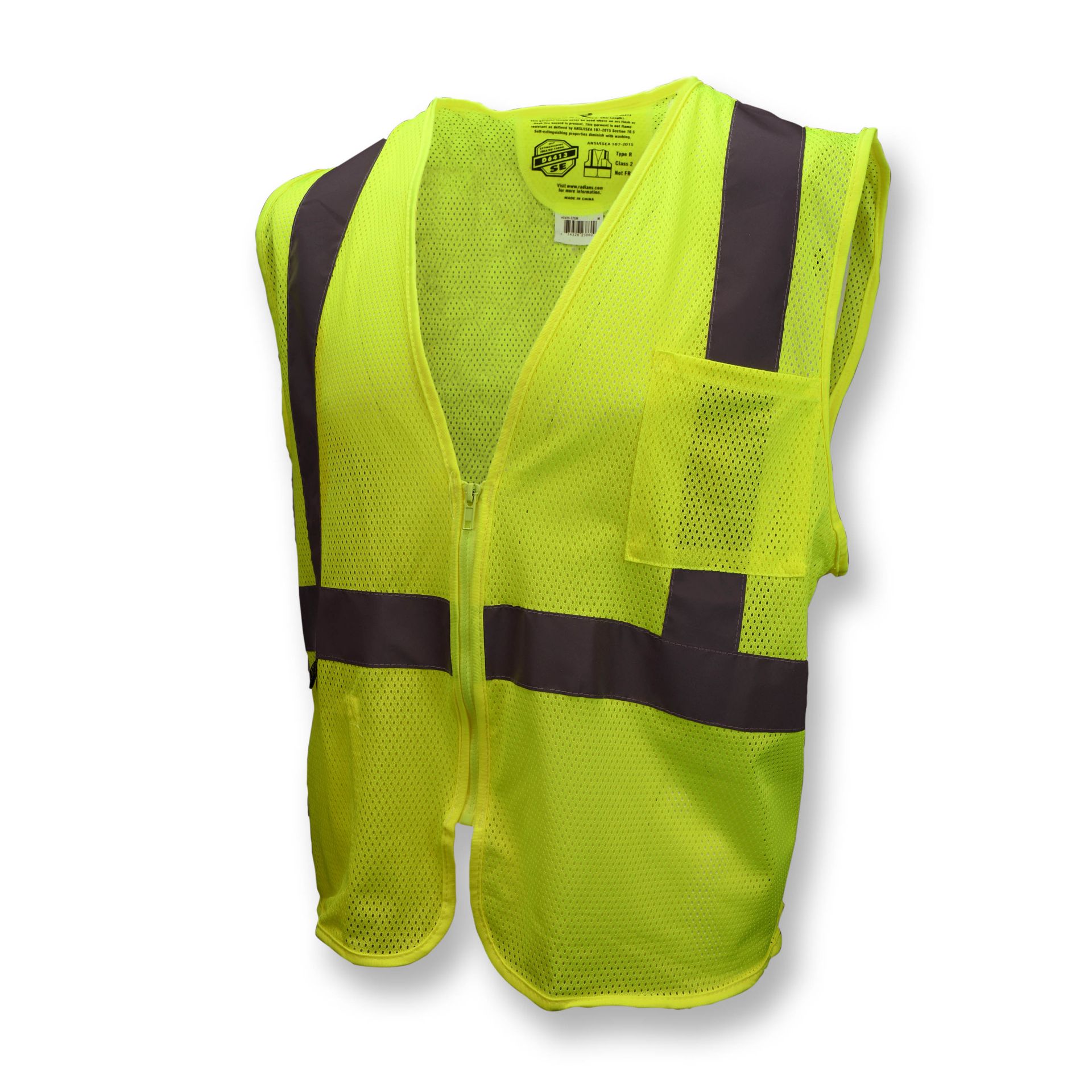 Picture of Radians SV25 Economy Class 2 Self-Extinguishing Mesh Safety Vest with Zipper