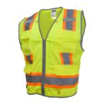 Picture of Radians SV6H Type R Class 2 Heavy Duty Two Tone Mesh Surveyor Vest with Solid Pockets