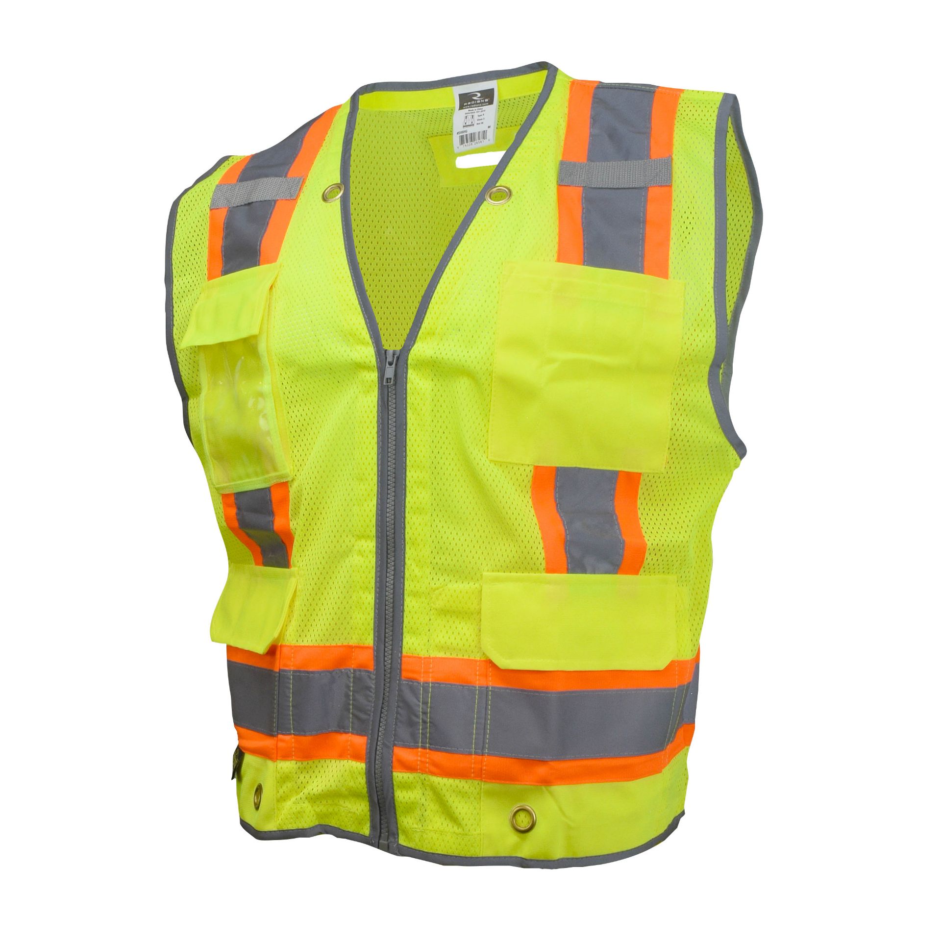 Picture of Radians SV6H Type R Class 2 Heavy Duty Two Tone Mesh Surveyor Vest with Solid Pockets