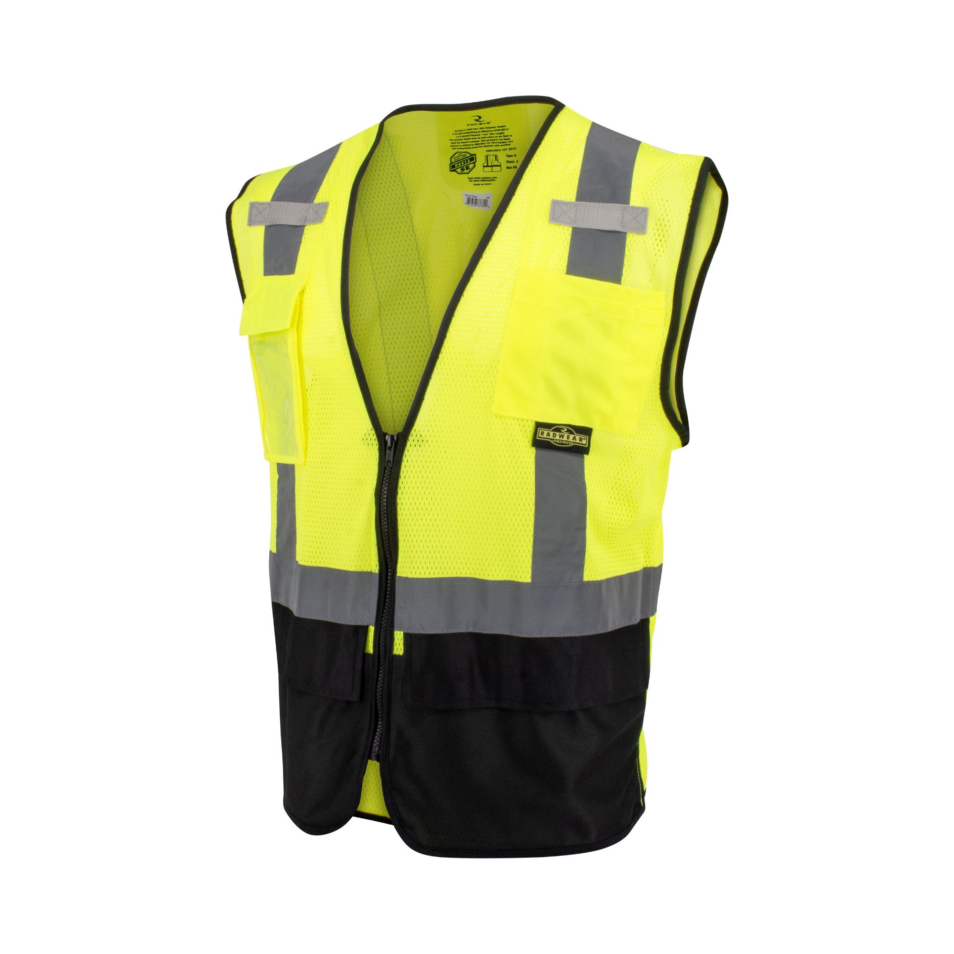 Picture of Radians SV75B-2 Black Bottom Self-Extinguishing Surveyor Vest