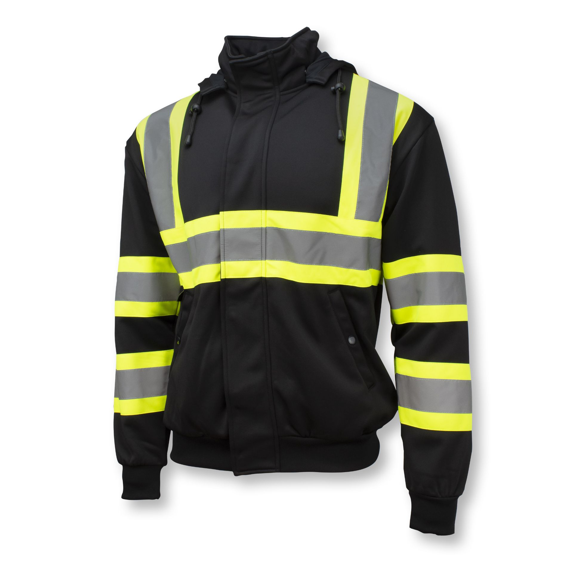 Picture of Radians SW01X-1 High Neck Zip Front X-Back Hooded Sweatshirt