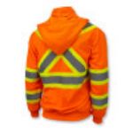 Picture of Radians SW01X-2 High Neck Zip Front X-Back Hooded Sweatshirt