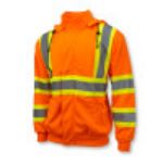 Picture of Radians SW01X-2 High Neck Zip Front X-Back Hooded Sweatshirt