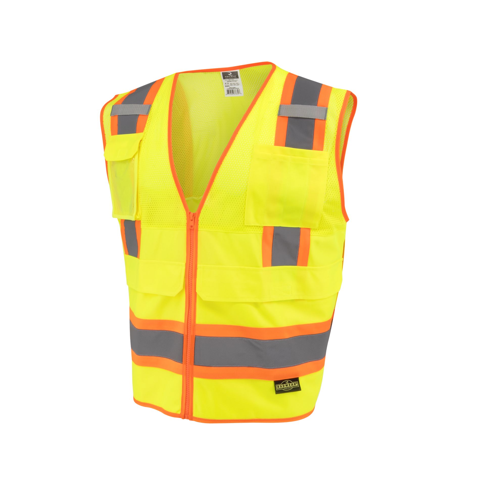 Picture of Radians SV69-2 Two Tone Surveyor Type R Class 2 Mesh/Solid Safety Vest with Plan/Tablet Pocket