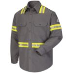 Picture of Bulwark® SLDT Men's Midweight FR Enhanced Visibility Uniform Shirt