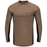 Picture of Bulwark® MPS8 Men's FR Long Sleeve Base Layer with Concealed Chest Pocket