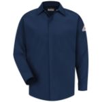 Picture of Bulwark® SMS2-NV Men's Midweight FR Pocketless Concealed-Gripper Work Shirt