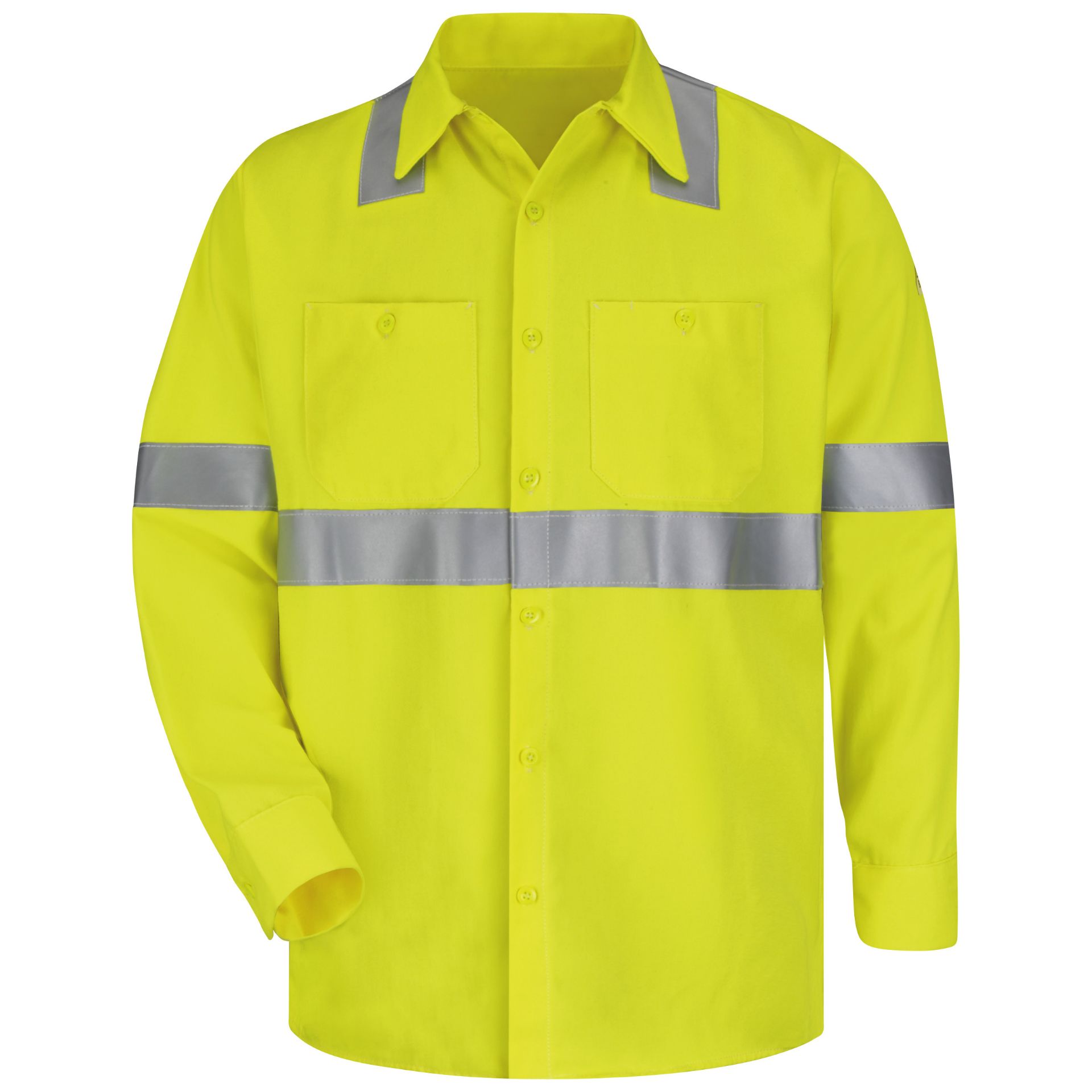 Picture of Bulwark® SMW4 Men's Midweight FR Hi-Visibility Work Shirt