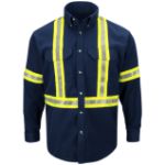 Picture of Bulwark® SLUC Men's Midweight FR Enhanced Visibility Uniform Shirt with Reflective Trim