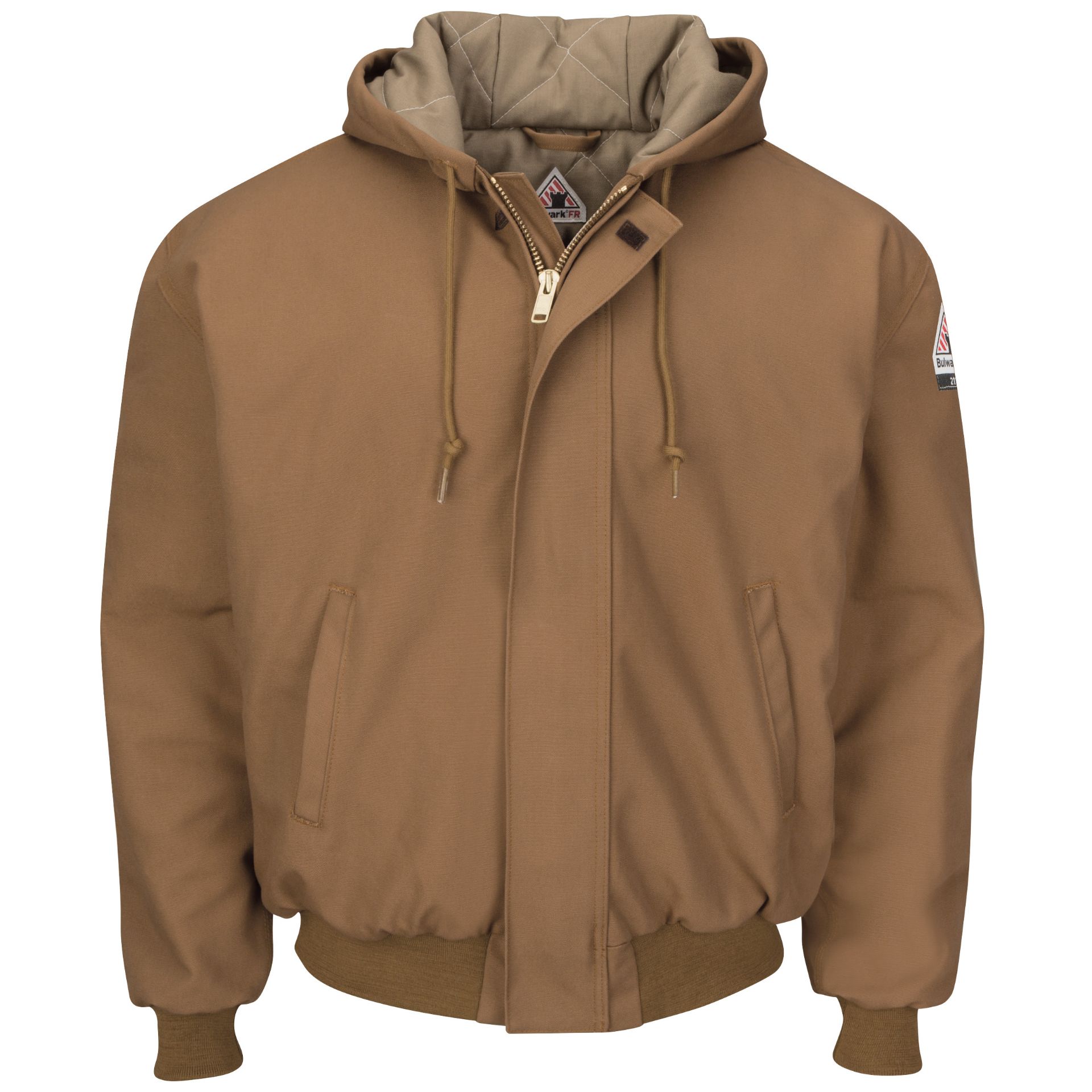 Picture of Bulwark® JLH6 Men's Heavyweight FR Insulated Brown Duck Hooded Jacket