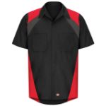 Picture of Red Kap® SY28-TRI-COLOR Men's Short Sleeve Tri-Color Shop Shirt