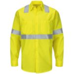 Picture of Red Kap® SY14-HV-TRC2 Men's Hi-Visibility Long Sleeve Ripstop Work Shirt - Type R, Class 2