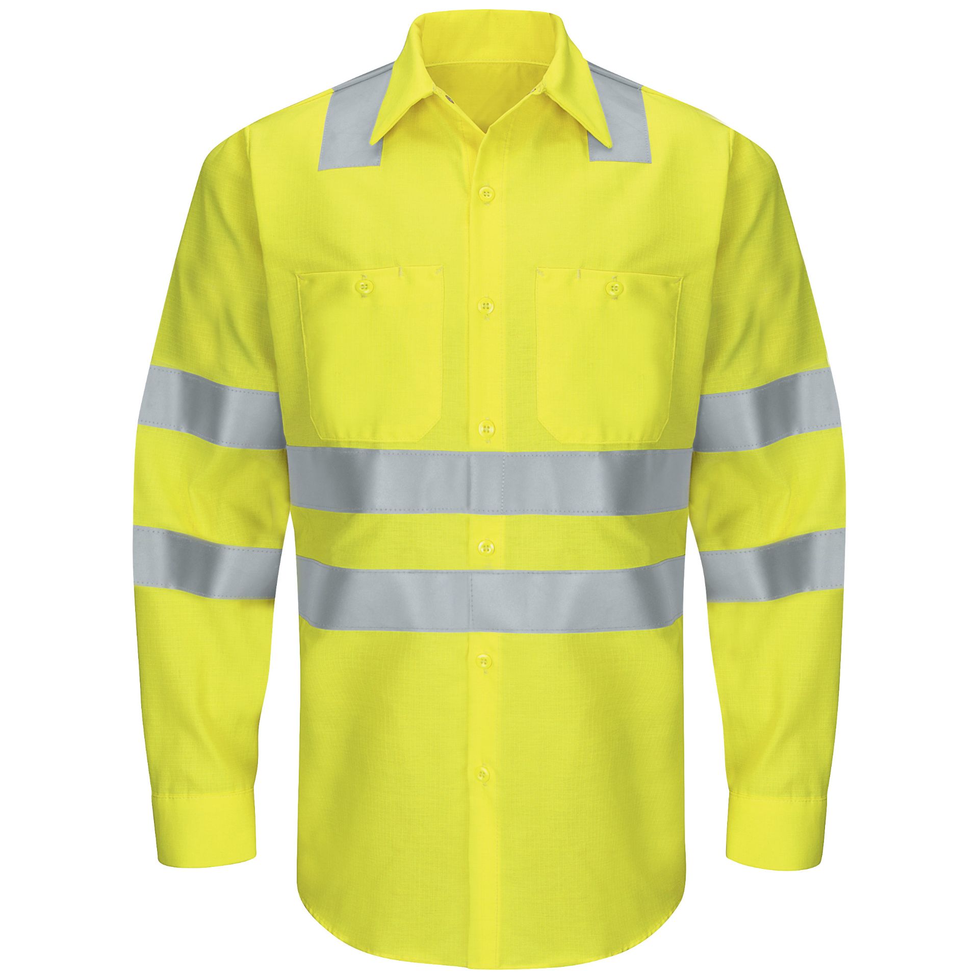 Picture of Red Kap® SY14-HV-TRC3 Men's Hi-Visibility Long Sleeve Ripstop Work Shirt - Type R, Class 3