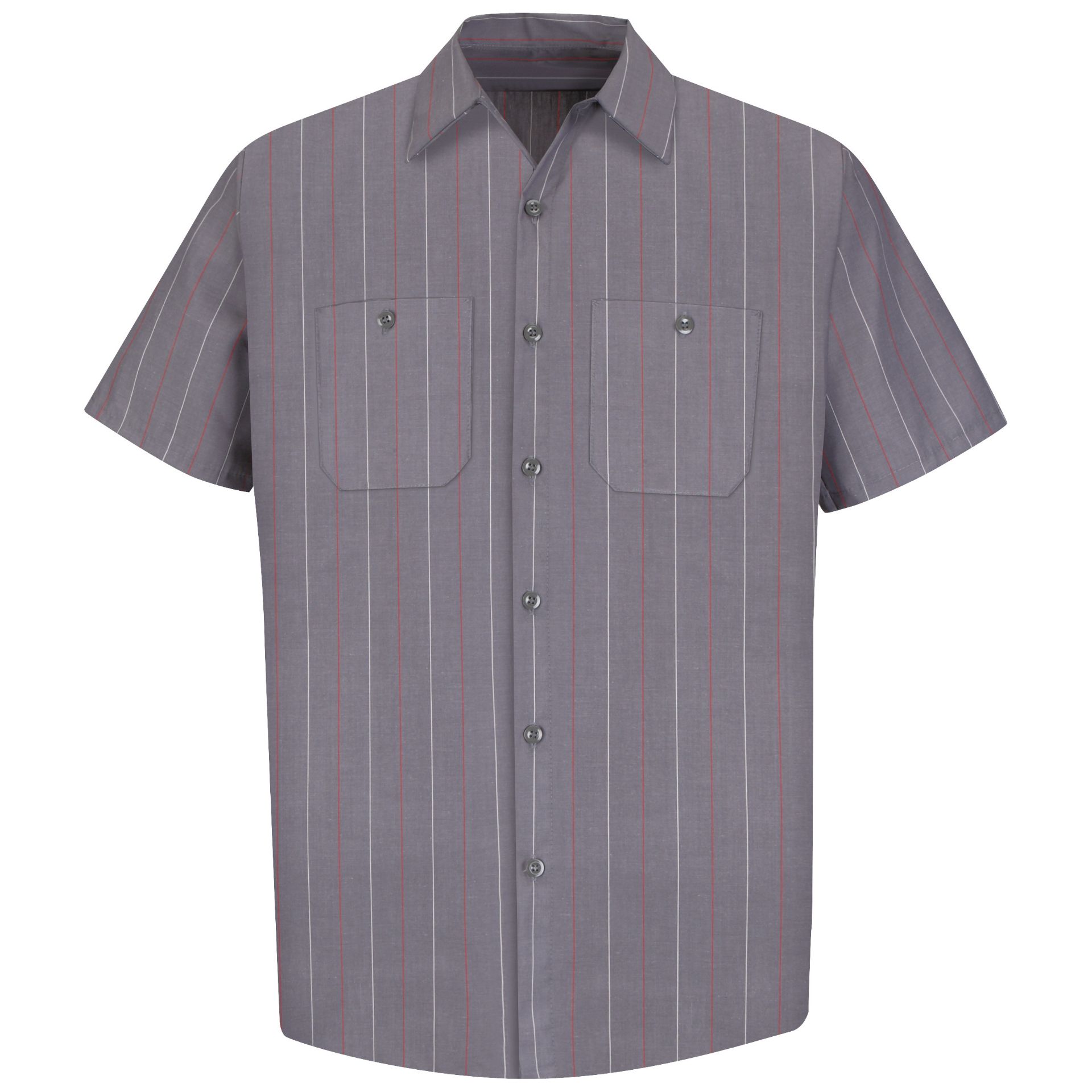 Picture of Red Kap® SP24-STRIPE Men's Short Sleeve Industrial Stripe Work Shirt
