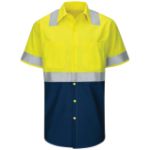 Picture of Red Kap® SY24-HV-TRC2 Men's Hi-Visibility Short Sleeve Ripstop Work Shirt - Type R, Class 2
