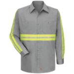 Picture of Red Kap® SC30-EHV-6.4 Long Sleeve Enhanced Visibility Cotton Work Shirt