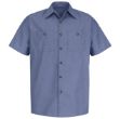 Picture of Red Kap® SP24-MICRO-CHECK Men's Short Sleeve Geometric Microcheck Work Shirt