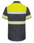 Picture of Red Kap® SY80-HV-TOC1 Men's Hi-Visibility Short Sleeve Color Block Ripstop Work Shirt - Type O, Class 1