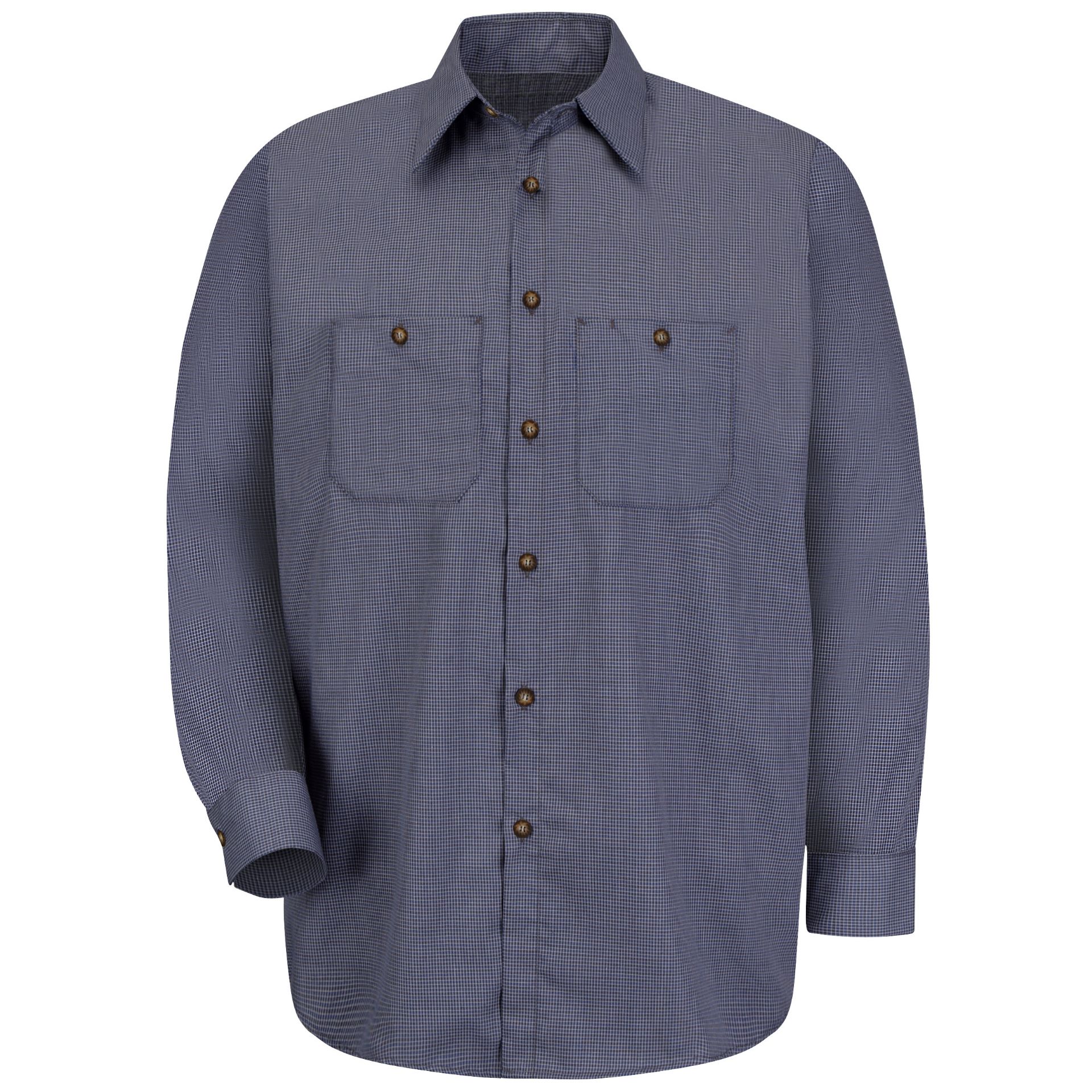 Picture of Red Kap® SP10-BANDED Men's Long Sleeve Microcheck Uniform Shirt