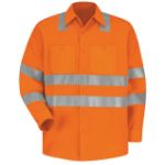 Picture of Red Kap® SS14 HV C3L2 Hi-Visibility Long Sleeve Work Shirt - Type R, Class 3