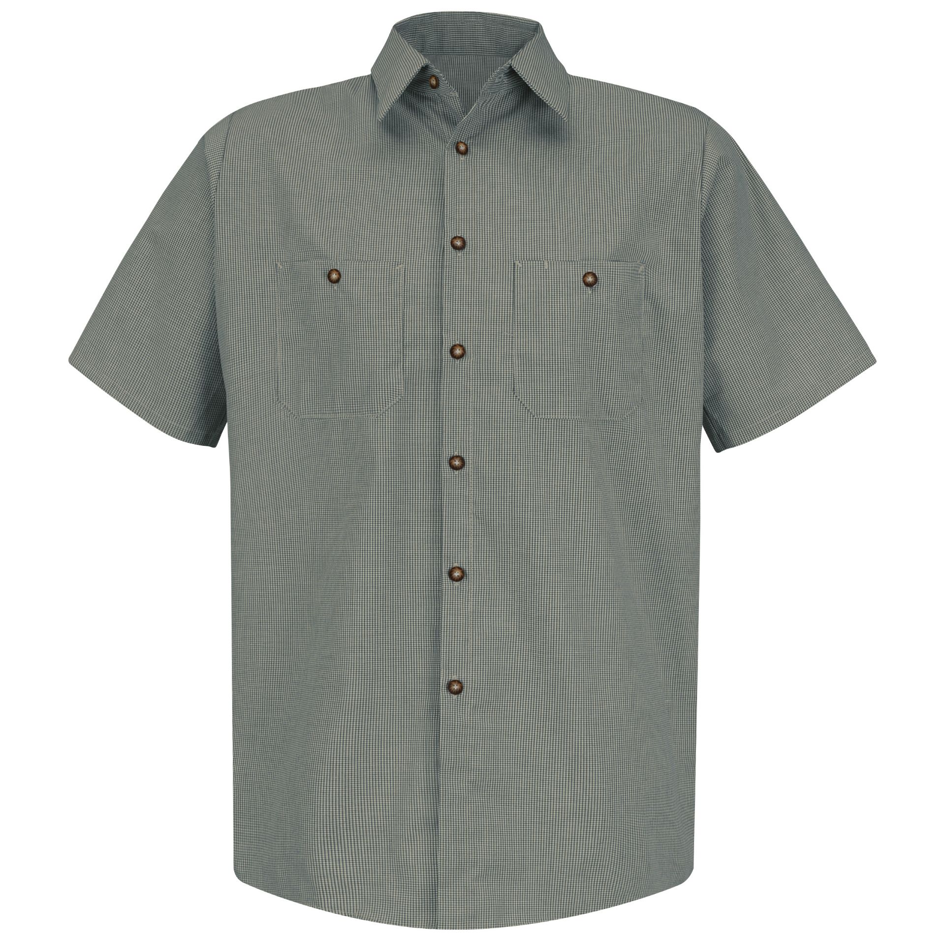 Picture of Red Kap® SP20-BANDED Men's Short Sleeve Microcheck Uniform Shirt