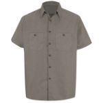 Picture of Red Kap® SP20-BANDED Men's Short Sleeve Microcheck Uniform Shirt