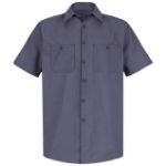 Picture of Red Kap® SP20-BANDED Men's Short Sleeve Microcheck Uniform Shirt